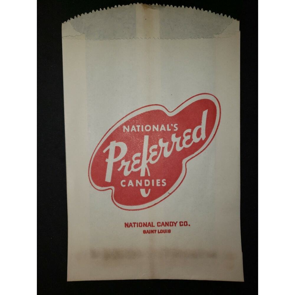 Vintage Preferred National Candy Company Bag St Louis Missouri New Old Stock